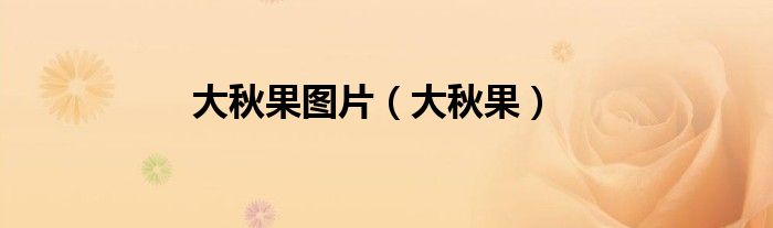 大秋果图片（大秋果）