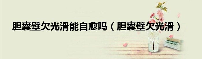 胆囊壁欠光滑能自愈吗（胆囊壁欠光滑）
