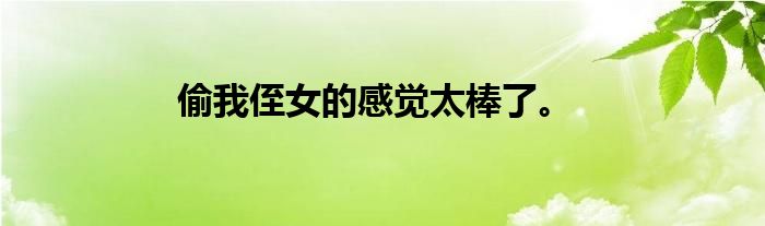 偷我侄女的感觉太棒了。