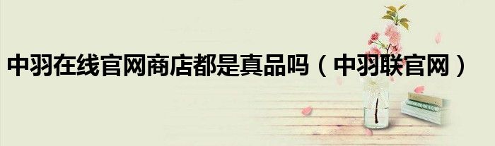 中羽在线官网商店都是真品吗（中羽联官网）