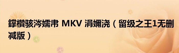 鐣欑骇涔嬬帇 MKV 涓嬭浇（留级之王1无删减版）