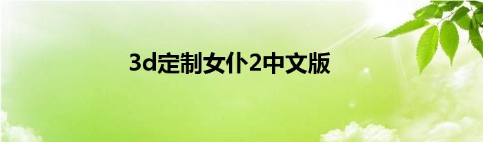 3d定制女仆2中文版