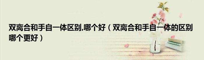 双离合和手自一体区别,哪个好（双离合和手自一体的区别 哪个更好）