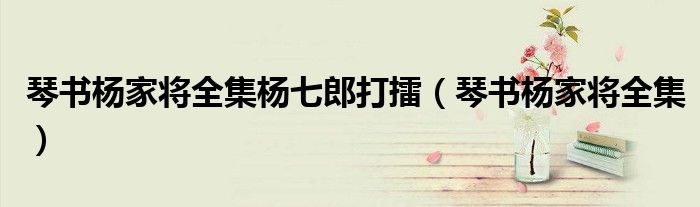琴书杨家将全集杨七郎打擂（琴书杨家将全集）