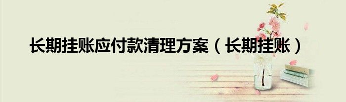 长期挂账应付款清理方案（长期挂账）