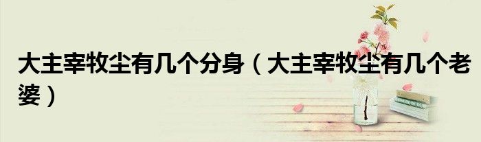 优雅的牧尘的老婆有几个的插图