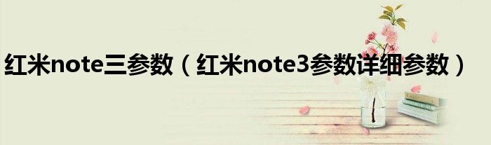 红米note三参数（红米note3参数详细参数）