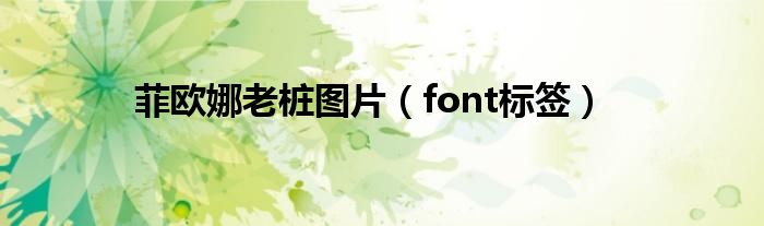 菲欧娜老桩图片（font标签）