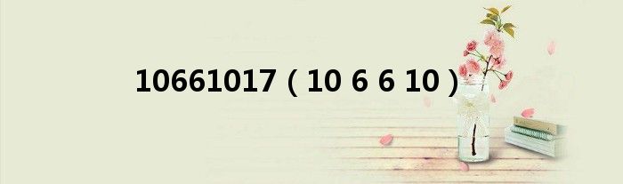 10661017（10 6 6 10）