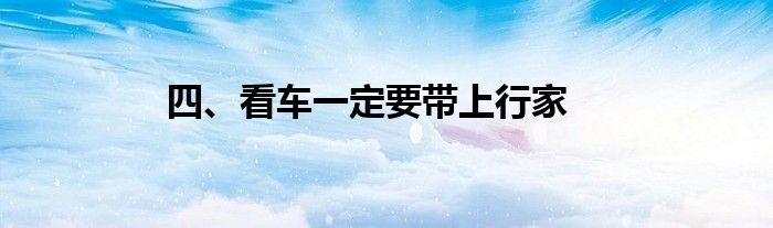 四、看车一定要带上行家