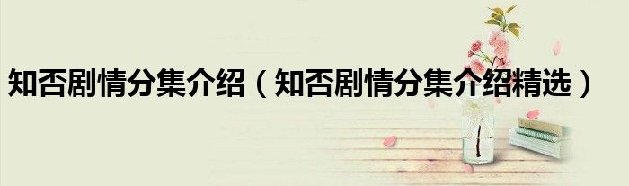 知否剧情分集介绍（知否剧情分集介绍精选）