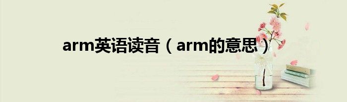 arm英语读音（arm的意思）