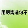 用厉害造句不同意思（用厉害不同意思造句）