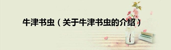 牛津书虫（关于牛津书虫的介绍）