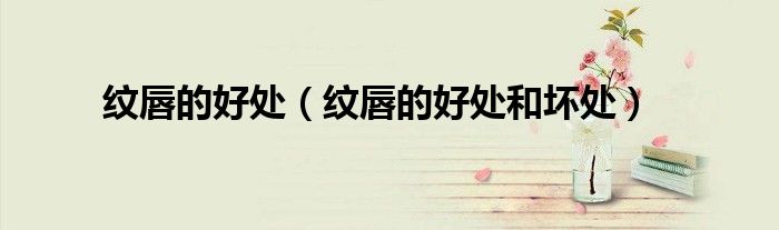 纹唇的好处（纹唇的好处和坏处）
