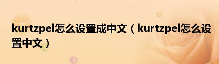 kurtzpel怎么设置成中文（kurtzpel怎么设置中文）