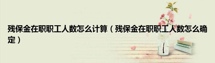 残保金在职职工人数怎么计算（残保金在职职工人数怎么确定）