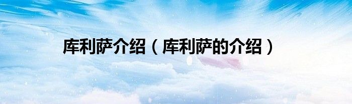 库利萨介绍（库利萨的介绍）