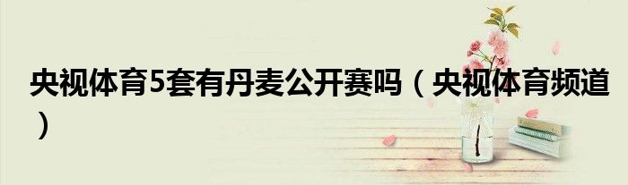 央视体育5套有丹麦公开赛吗（央视体育频道）