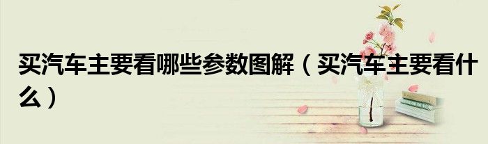 买汽车主要看哪些参数图解（买汽车主要看什么）