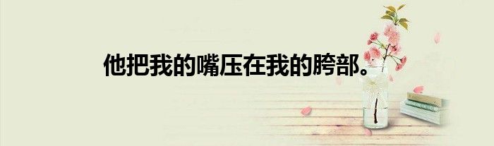 他把我的嘴压在我的胯部。