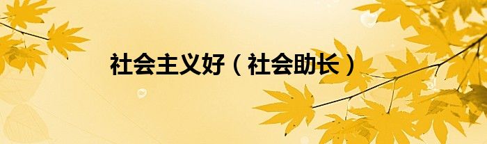 社会主义好（社会助长）
