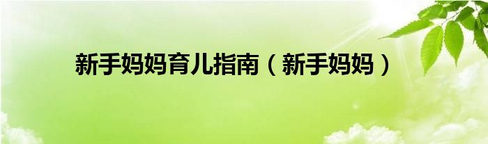新手妈妈育儿指南（新手妈妈）