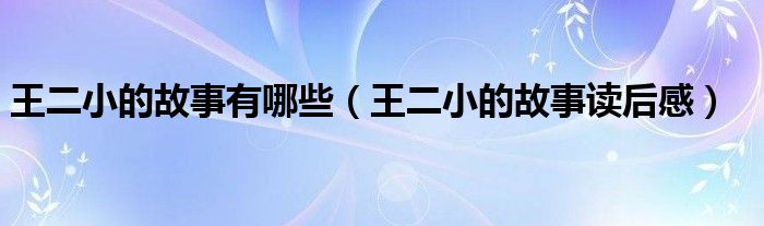 王二小的故事有哪些（王二小的故事读后感）