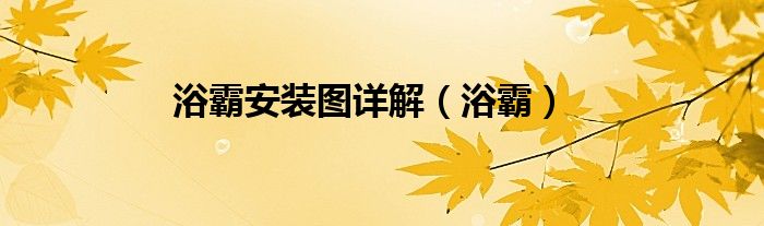 浴霸安装图详解（浴霸）