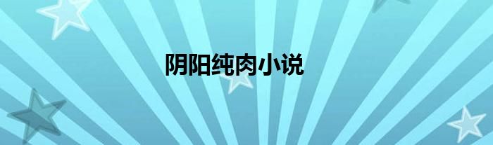阴阳纯肉小说
