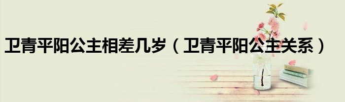 卫青平阳公主相差几岁（卫青平阳公主关系）