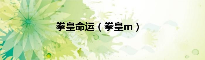 拳皇命运（拳皇m）