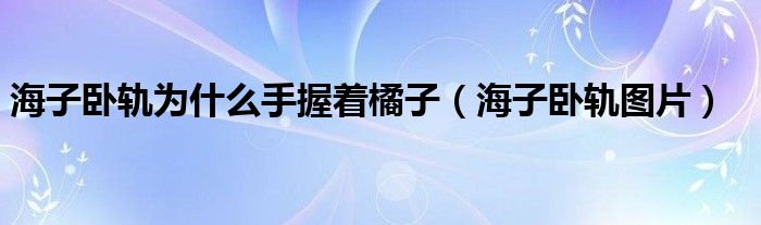 海子卧轨为什么手握着橘子（海子卧轨图片）