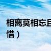 相离莫相忘且行且珍惜（相离莫相忘且行且珍惜）