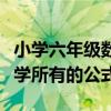 小学六年级数学所有的知识点（小学六年级数学所有的公式）