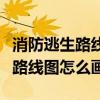 消防逃生路线图怎么画一楼到二楼（消防逃生路线图怎么画）