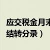应交税金月末结转分录怎么记（应交税金月末结转分录）