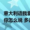 意大利语我爱你怎么说怎么写（意大利语我爱你怎么说 多谢）
