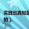 实践出真知是什么意思啊（实践出真知是谁说的）
