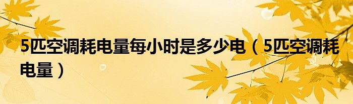 5匹空调耗电量每小时是多少电（5匹空调耗电量）