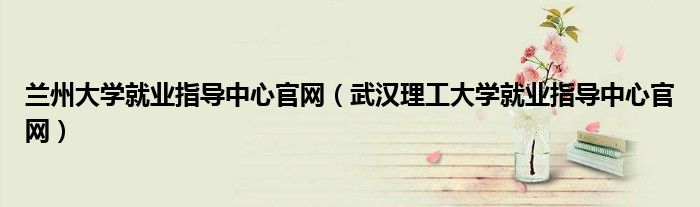 兰州大学就业指导中心官网（武汉理工大学就业指导中心官网）