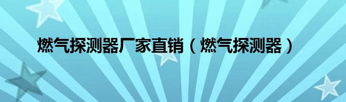 燃气探测器厂家直销（燃气探测器）