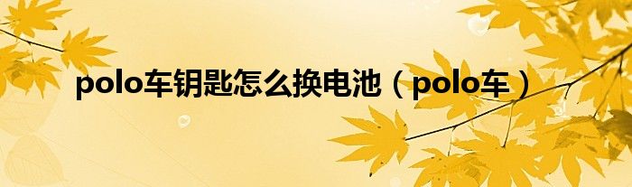 polo车钥匙怎么换电池（polo车）