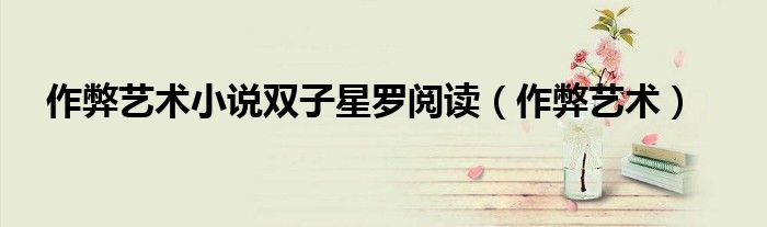 作弊艺术小说双子星罗阅读（作弊艺术）