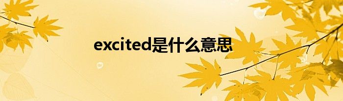 excited是什么意思