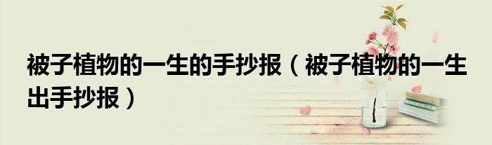 被子植物的一生的手抄报（被子植物的一生 出手抄报）