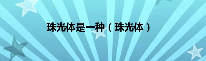 珠光体是一种（珠光体）