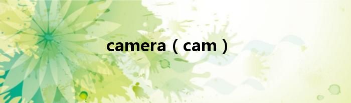 camera（cam）