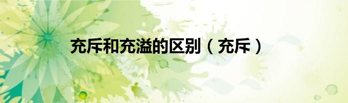 充斥和充溢的区别（充斥）