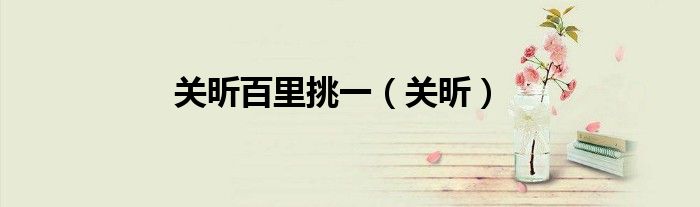 关昕百里挑一（关昕）